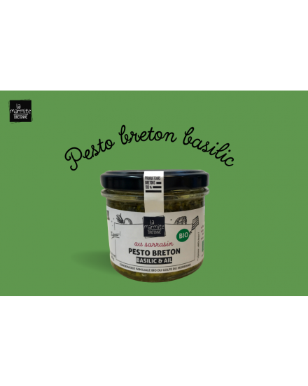 Tartinable Bio de Basilic Pesto Breton -  Produit bio breton aux graines de sarrasin