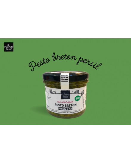 Tartinable Bio de coriandre Pesto Breton -  Produit bio breton aux graines de sarrasin sans additifs